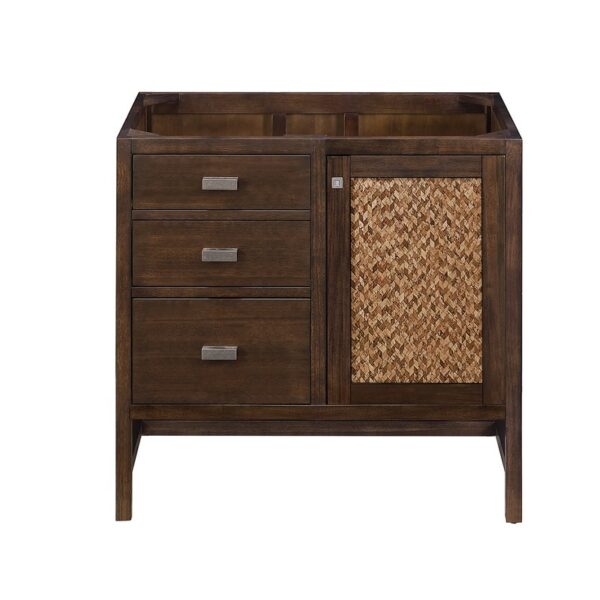 James Martin E444-V36-MCA Addison 36 Inch Single Vanity Cabinet in Mid Century Acacia