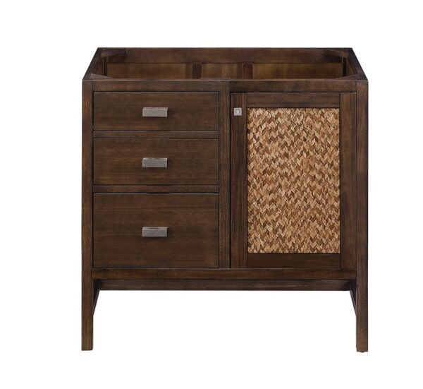 James Martin E444-V36-MCA Addison 36 Inch Single Vanity Cabinet in Mid Century Acacia