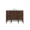 James Martin E444-V48-MCA-3ESR Addison 48 Inch Single Vanity Cabinet in Mid Century Acacia with 3 CM Eternal Serena Quartz Top