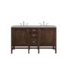 James Martin E444-V60D-MCA-3ESR Addison 60 Inch Double Vanity Cabinet in Mid Century Acacia with 3 CM Eternal Serena Quartz Top