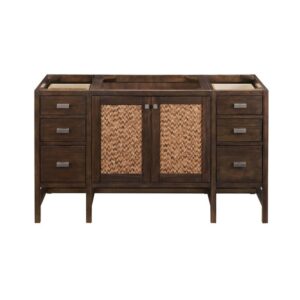 James Martin E444-V60S-MCA Addison 60 Inch Single Vanity Cabinet in Mid Century Acacia