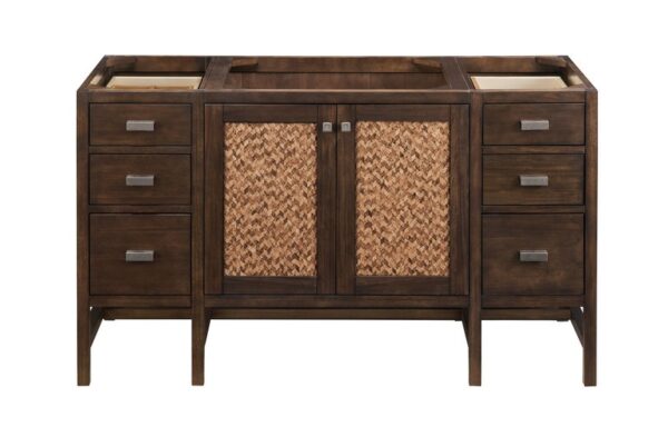 James Martin E444-V60S-MCA Addison 60 Inch Single Vanity Cabinet in Mid Century Acacia