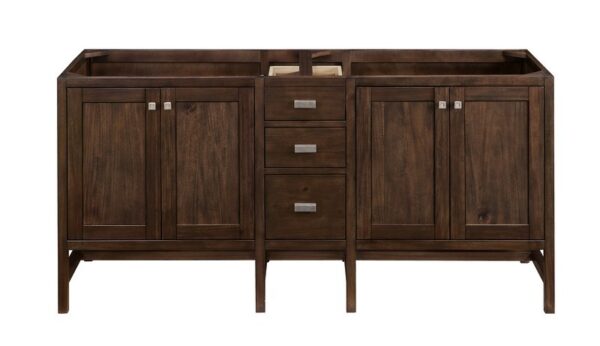 James Martin E444-V72-MCA Addison 72 Inch Double Vanity Cabinet in Mid Century Acacia