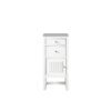 James Martin E645-B15L-GW-3ESR Athens 15 Inch Cabinet with Drawers and Door in Glossy White with 3 CM Eternal Serena Top