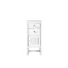 James Martin E645-B15R-GW-3AF Athens 15 Inch Cabinet with Drawers and Door in Glossy White with 3 CM Arctic Fall Solid Surface Top