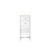 James Martin E645-B15R-GW-3EMR Athens 15 Inch Cabinet with Drawers and Door in Glossy White with 3 CM Eternal Marfil Top