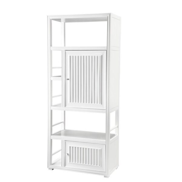 James Martin E645-BLC30-GW Athens 30 Inch Bookcase Linen Cabinet (double-sided) in Glossy White