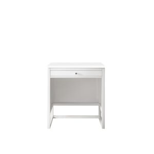 James Martin E645-DU30-GW-3WZ Athens 30 Inch Countertop Unit in Glossy White with 3cm White Zeus Quartz Top