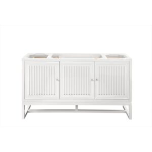 James Martin E645-V60S-GW Athens 60 Inch Single Vanity Cabinet in Glossy White