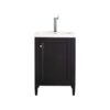 James Martin E652V24BKOWG Britannia 24 Inch Single Vanity Cabinet in Black Onyx with White Glossy Composite Countertop