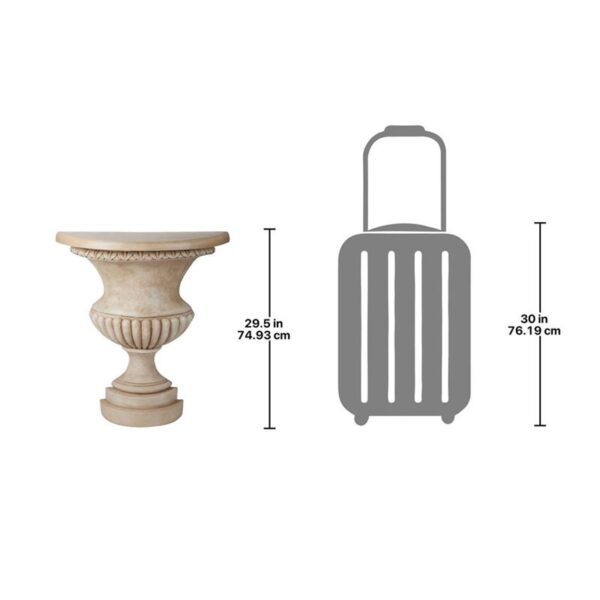 Design Toscano EU29439 26 Inch Garden of Versailles Wall Urn Console