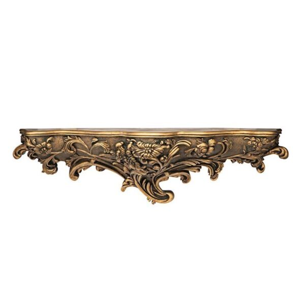 Design Toscano EU4453 Art Nouveau 30 Inch Brussels Floral Shelf