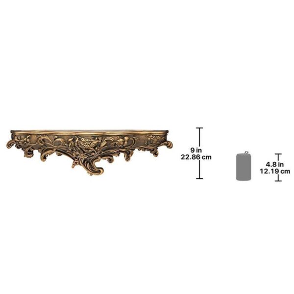 Design Toscano EU4453 Art Nouveau 30 Inch Brussels Floral Shelf