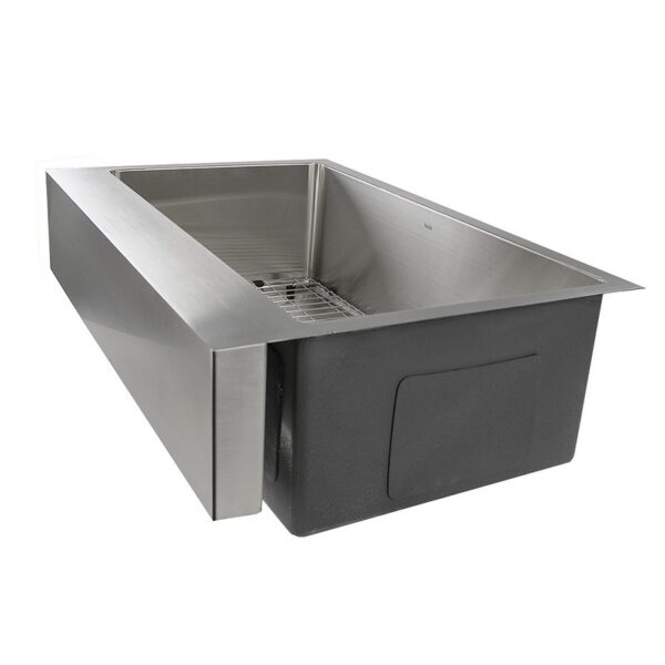 Nantucket EZApron33 Pro Series 33 Inch Single Bowl Undermount Stainless Steel Kitchen Sink with 7 Inch Apron Front