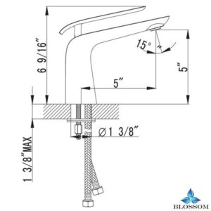 Blossom F01 106 01 Single Handle Lavatory Faucet in Chrome