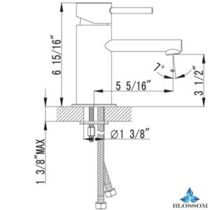 Blossom F01 113 02 Single Handle Lavatory Faucet in Brushed Nickel