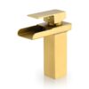 Altair F0611-BAF-BG Sassor 7 Inch Single Hole Waterfall Bathroom Faucet - Brushed Gold