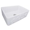 Nantucket Sinks FCFS3020S 30-Inch Farmhouse Fireclay Sink with Filigree Apron