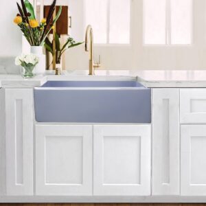 Nantucket Sinks FCFS3020S-ShabbySugar Vineyard 30 Inch Farmhouse Fireclay Sink in Shabby Sugar Finish