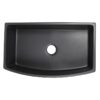 Nantucket Sinks FCFS3320CA-MB Vineyard 33 Inch Single Bowl Fireclay Undermount and Apron Kitchen Sink - Matte Black