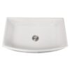 Nantucket Sinks FCFS3320CA-W Vineyard 33 Inch White Farmhouse Fireclay Sink with Curved Apron