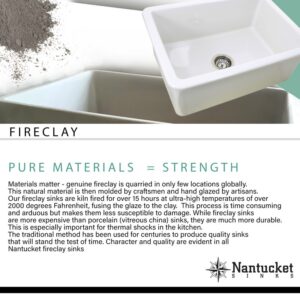 Nantucket Sinks FCFS3318D-ShabbyGreen Vineyard Double Bowl Farmhouse Fireclay Sink in Shabby Green Finish