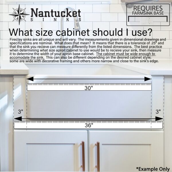 Nantucket Sinks FCFS3020S-ShabbyGreen Vineyard 30 Inch Farmhouse Fireclay Sink in Shabby Green Finish