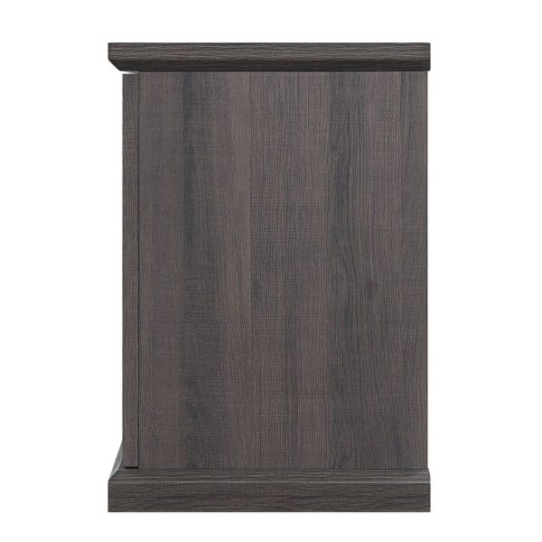 Manhattan Comfort Franklin 60" Fireplace with 2 Doors in Heavy Brown