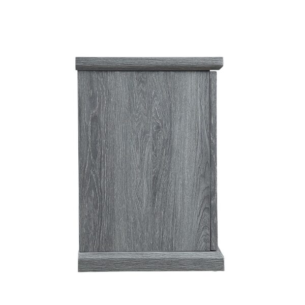 Manhattan Comfort Franklin 60" Fireplace with 2 Doors in Grey