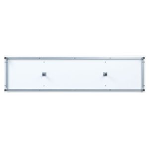 Manhattan Comfort Brighton 60" Fireplace with Glass Shelves and Media Wire Management in White