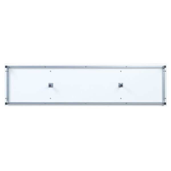 Manhattan Comfort Brighton 60" Fireplace with Glass Shelves and Media Wire Management in White