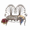 Design Toscano FU63629 49 Inch Grand Peacock Metal Garden Bench