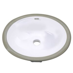 Nantucket Sinks GB-13x10-W Glazed Bottom 13 Inch X 10 Inch Undermount Ceramic Sink In White