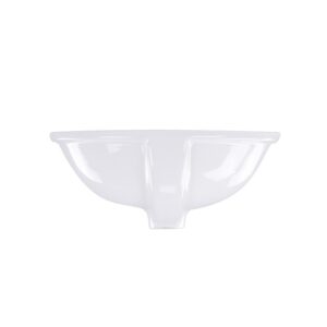 Nantucket Sinks GB-17x14-W Great Point 19.25 Inch Glazed Bottom Undermount Oval Ceramic Sink In White