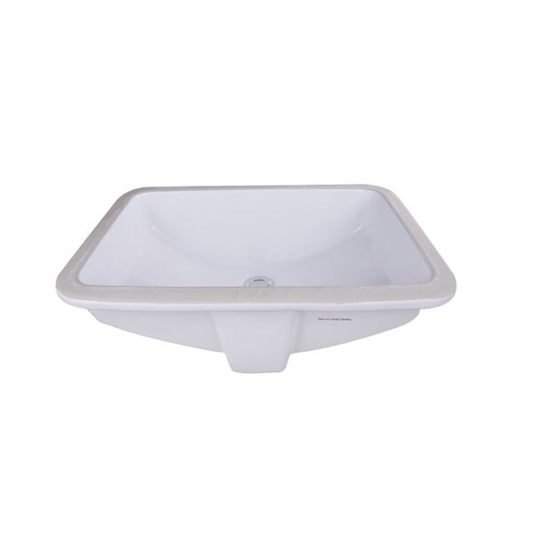 Nantucket Sinks GB-18x12-W Great Point 18 x 12 Inch Glazed Bottom Undermount Ceramic Sink In White