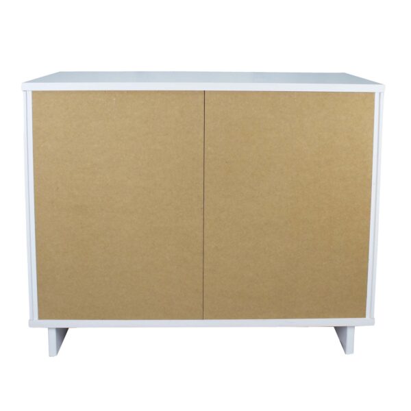 Manhattan Comfort 2-Piece Granville Modern Solid Wood Tall Chest and Standard Dresser Set in White