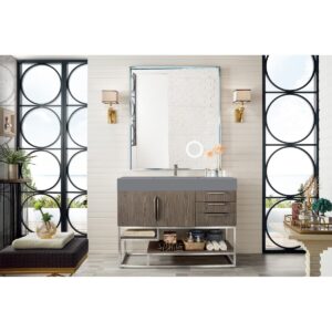 James Martin JM 388-V48 48 Inch Free-Standing Single Sink Bathroom Vanity with 3 CM Top