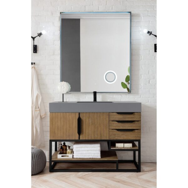 James Martin JM 388-V48 48 Inch Free-Standing Single Sink Bathroom Vanity with 3 CM Top