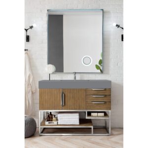 James Martin JM 388-V48 48 Inch Free-Standing Single Sink Bathroom Vanity with 3 CM Top