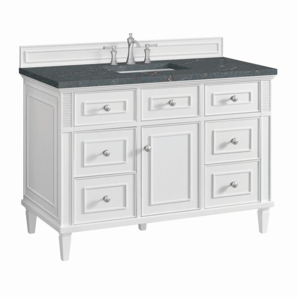 James Martin JM 424-V48 Lorelai 48 Inch Free-Standing Single Sink Bathroom Vanity with 3 CM Top