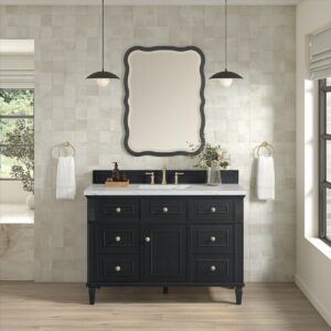 James Martin JM 424-V48 Lorelai 48 Inch Free-Standing Single Sink Bathroom Vanity with 3 CM Top