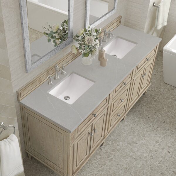 James Martin JM 424-V72 Lorelai 72 Inch Free-Standing Double Sink Bathroom Vanity with 3 CM Top