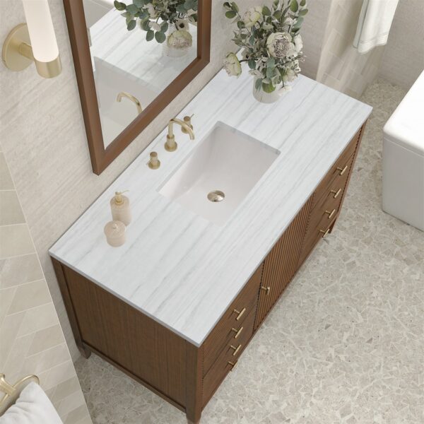 James Martin JM 485-V48 Myrrin 48 Inch Free-Standing Single Sink Bathroom Vanity with 3 CM Top