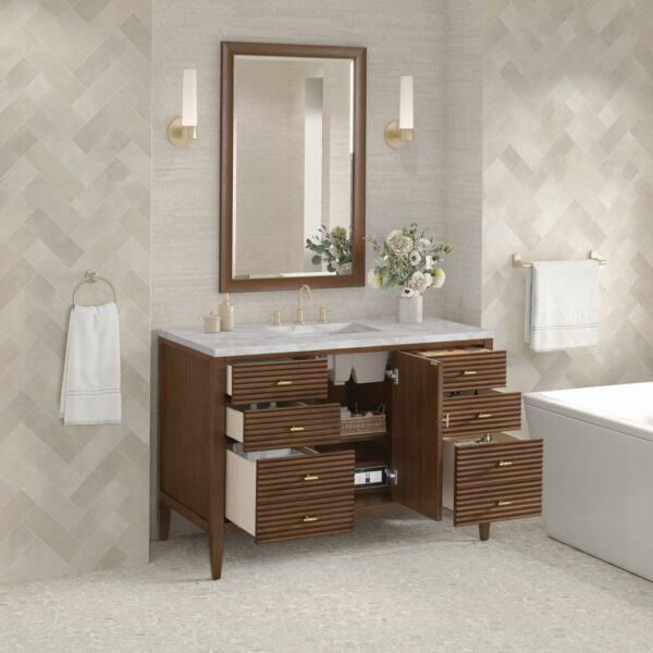 James Martin JM 485-V48 Myrrin 48 Inch Free-Standing Single Sink Bathroom Vanity with 3 CM Top