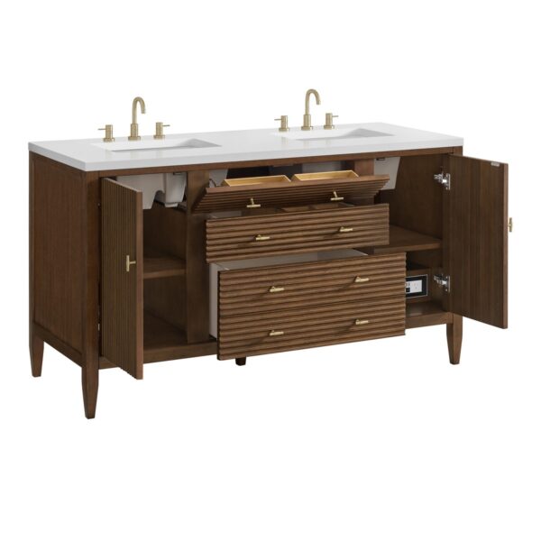 James Martin JM 485-V60D Myrrin 60 Inch Free-Standing Double Sink Bathroom Vanity with 3 CM Top