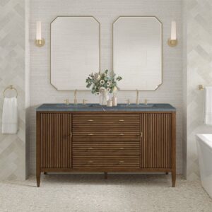 James Martin JM 485-V60D Myrrin 60 Inch Free-Standing Double Sink Bathroom Vanity with 3 CM Top