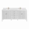 James Martin JM 485-V72 Myrrin 72 Inch Free-Standing Double Sink Bathroom Vanity with 3 CM Top