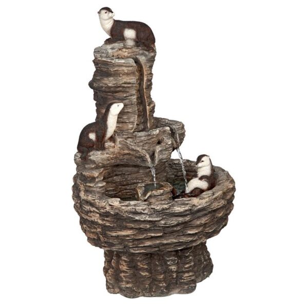 Design Toscano KY1008 Tres Amigos Playfull Otter Fountain