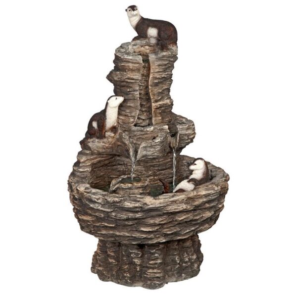 Design Toscano KY1008 Tres Amigos Playfull Otter Fountain