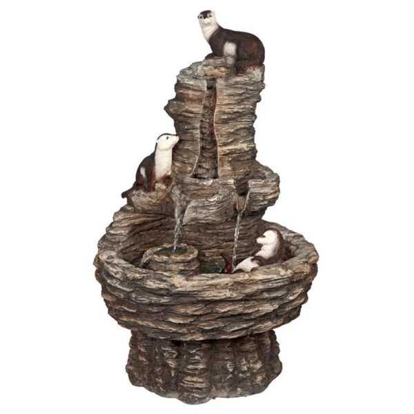 Design Toscano KY1008 Tres Amigos Playfull Otter Fountain